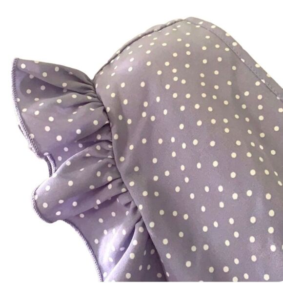 Shein purple polka dot cropped top, S - Picture 4 of 7